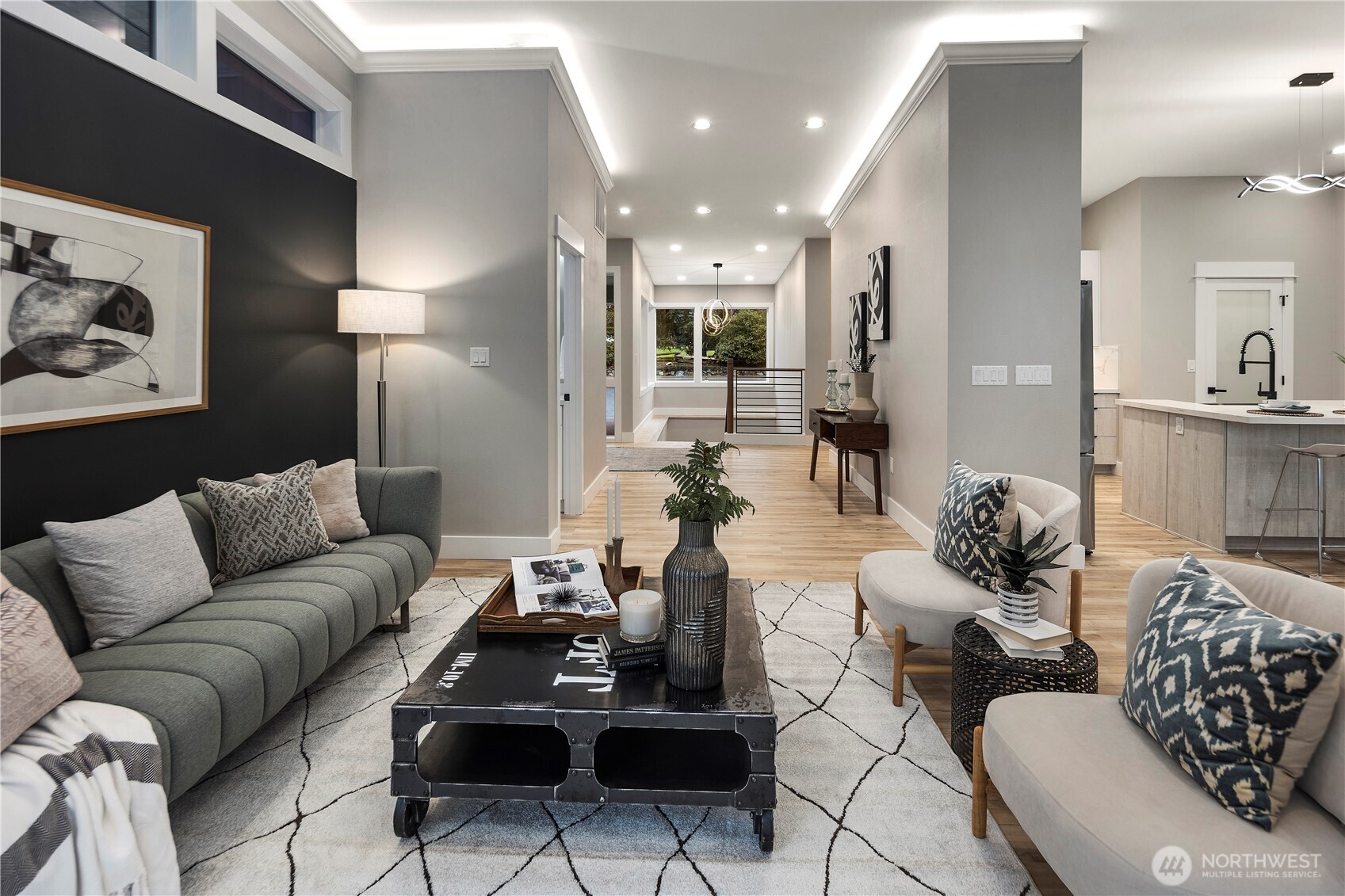 16250 Southeast Lake Moneysmith Road Auburn, WA 98092 - Photo 7 of 40 a living room with furniture and wooden floor