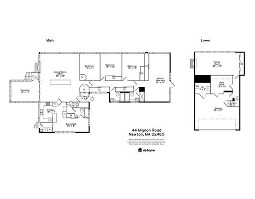 44 Mignon Road Newton, MA 02465 - Photo 21 of 23 a picture of a floor plan