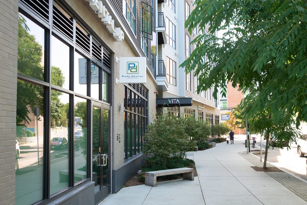 3531 Washington Street, Unit 316 Boston, MA 02130 - Photo 39 of 40 a view of patio with couches and table and chairs and potted plants