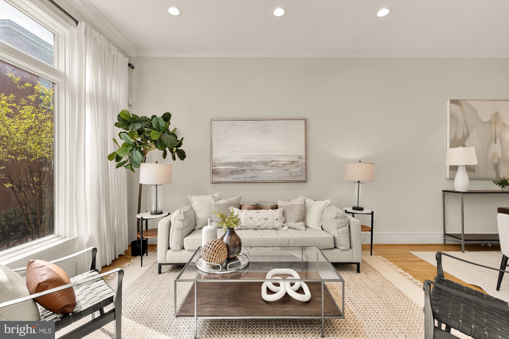 415 Guethler's Way Washington, DC 20003 - Photo 3 of 32 a living room with furniture and a potted plant