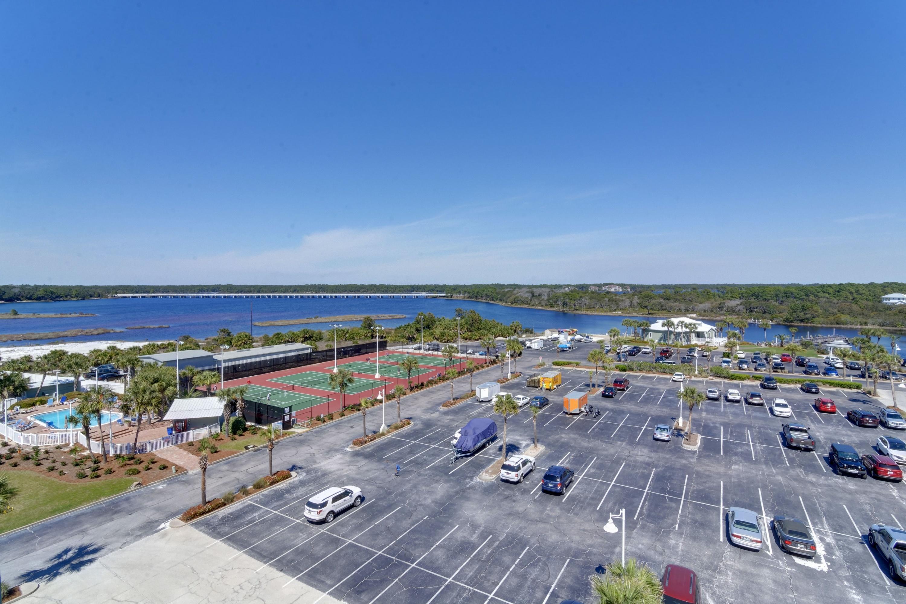 23223 Front Beach Road, Unit 701 Panama City Beach, FL 32413 - Photo 33 of 42 an aerial view of a city with lots of residential buildings