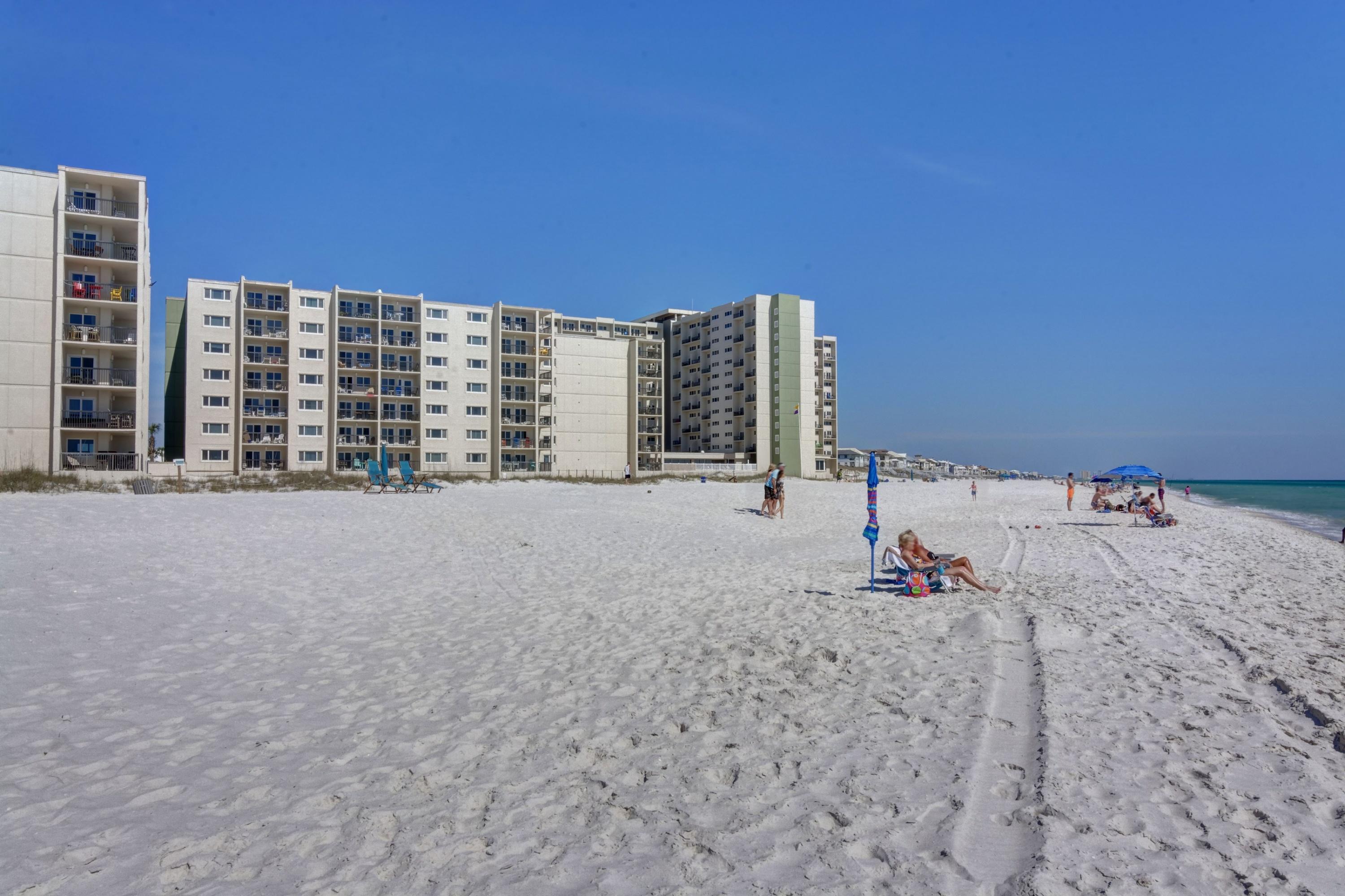 23223 Front Beach Road, Unit 701 Panama City Beach, FL 32413 - Photo 40 of 42 a view of terrace with a bench
