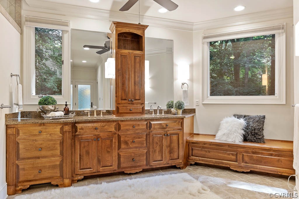 4110 Reeds Landing Circle Midlothian, VA 23113 - Photo 13 of 50 a bathroom with a granite countertop tub sink and mirror