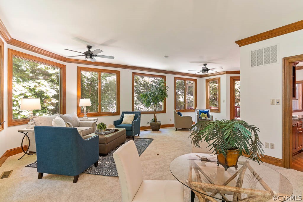 4110 Reeds Landing Circle Midlothian, VA 23113 - Photo 22 of 50 a living room with fireplace furniture and floor to ceiling windows