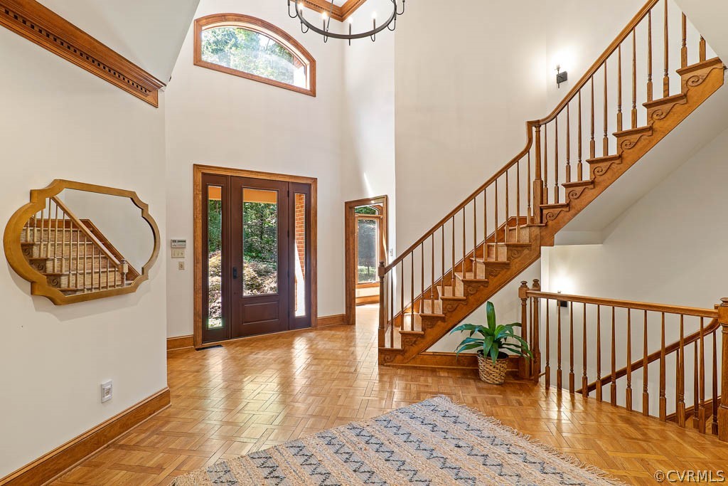 4110 Reeds Landing Circle Midlothian, VA 23113 - Photo 4 of 50 a view of entryway and hall with wooden floor