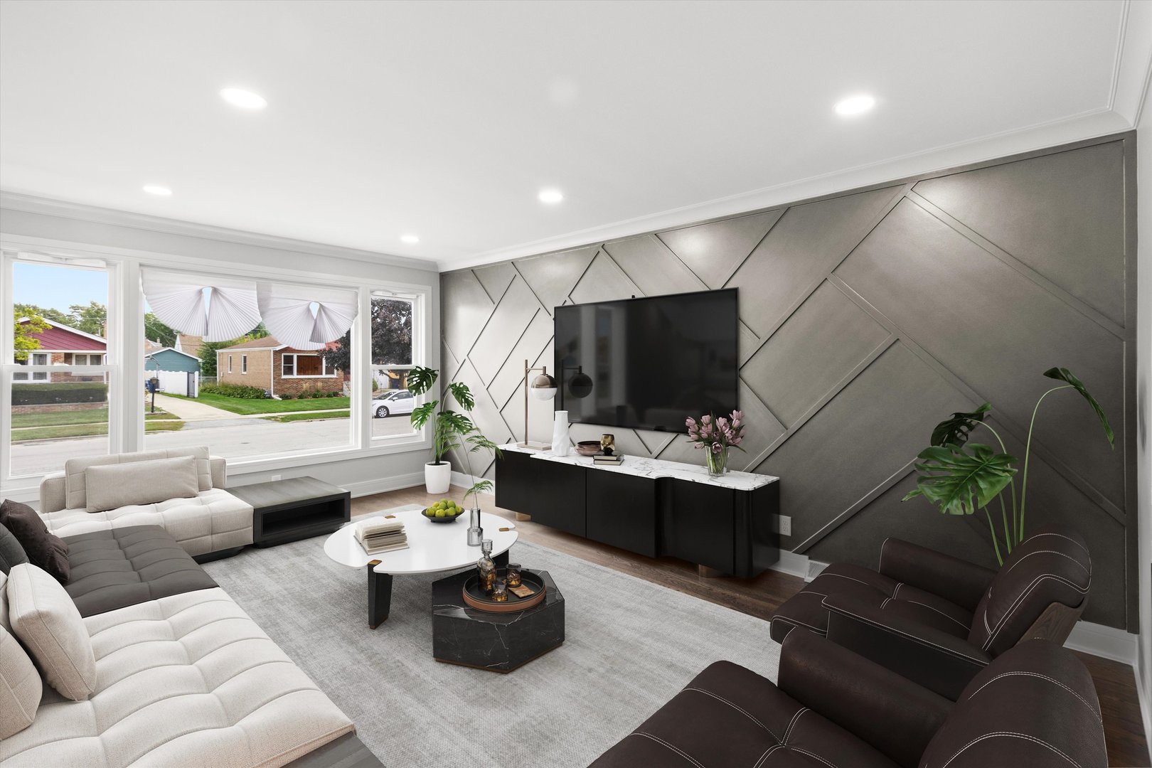 8804 South Fairfield Avenue Evergreen Park, IL 60805 - Photo 7 of 38 a living room with furniture and a flat screen tv