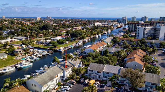 an aerial view of a city