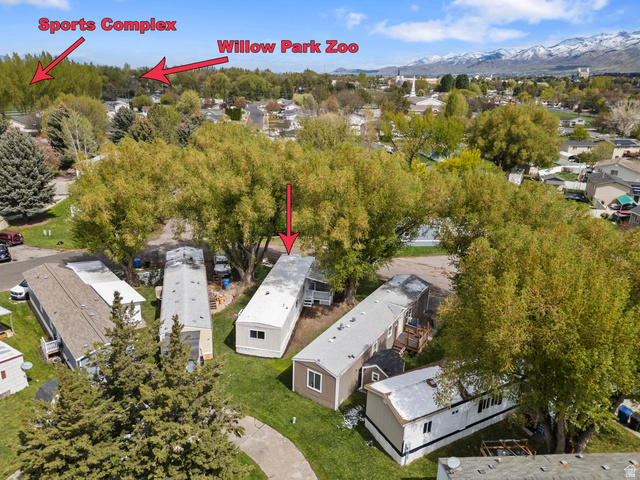350 West 800 South, Unit 2 Logan, UT 84321 - Photo 17 of 22 Aerial view of residential area with a mountainous background