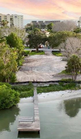 a view of a street with a mountain
