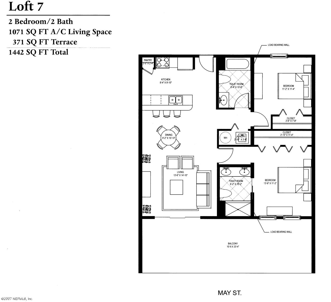 1661 Riverside Avenue, Unit 410 Jacksonville, FL 32204 - Photo 19 of 19 a picture of a floor plan