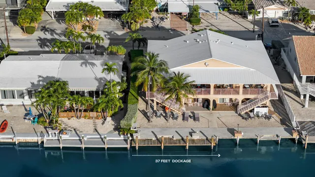 an aerial view of multiple house