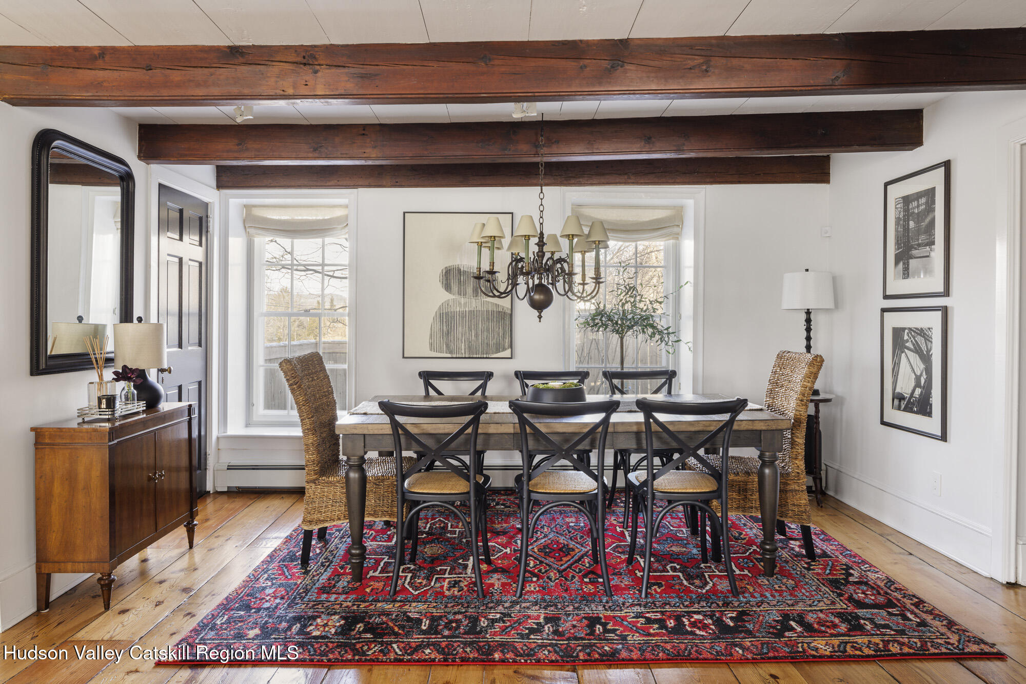 2887 Highway 209 Marbletown, NY 12401 - Photo 10 of 33 a view of a dining room with furniture window and wooden floor