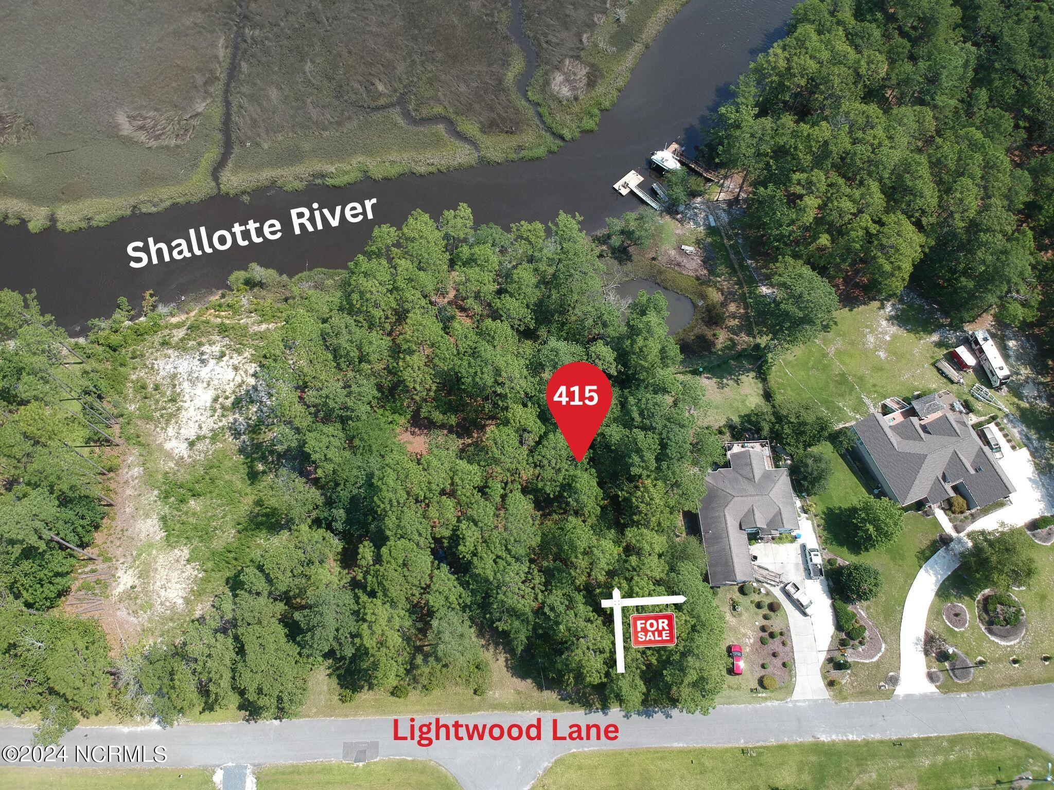 Overhead of lot and river