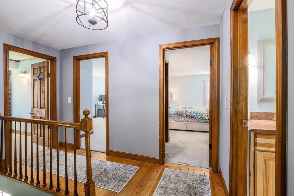 200 West Sutton Road Sutton, MA 01590 - Photo 19 of 33 a view of a hallway with wooden floor and a bathroom