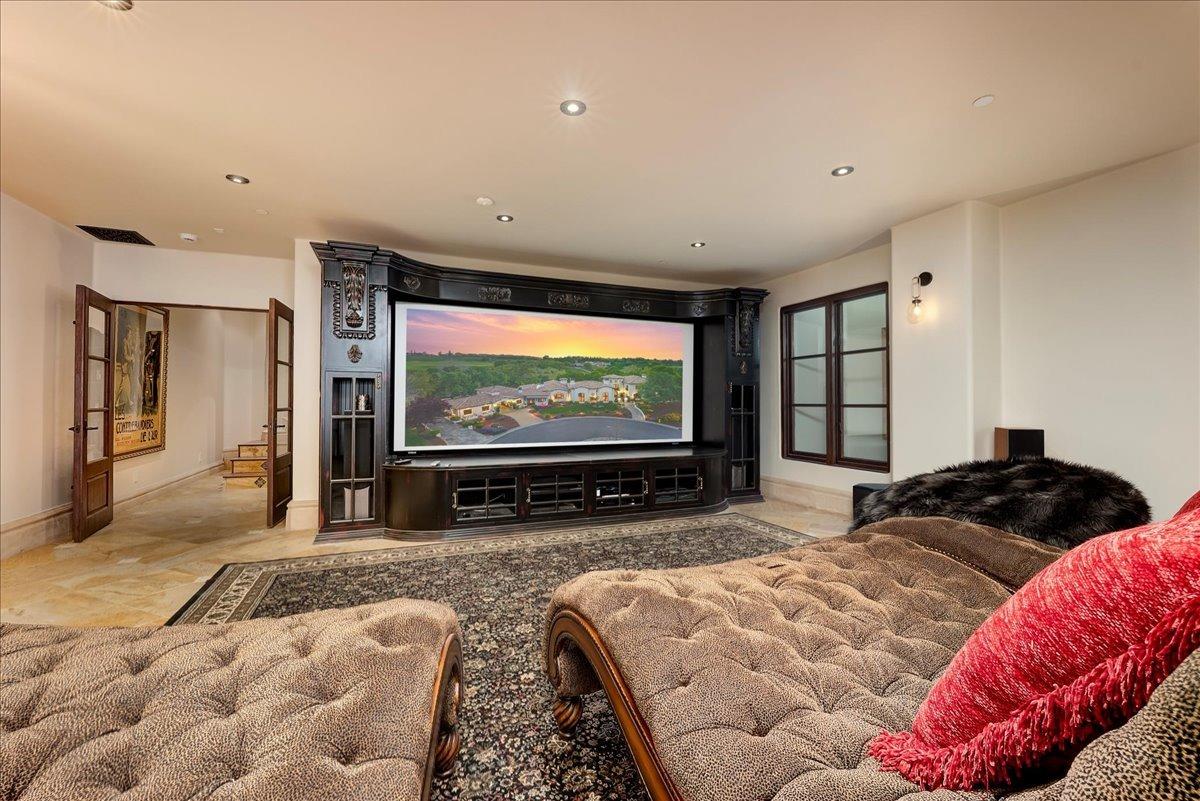 217 Rue Esperanza Lincoln, CA 95648 - Photo 42 of 71 Underground movie room with 120 inch movie screen.