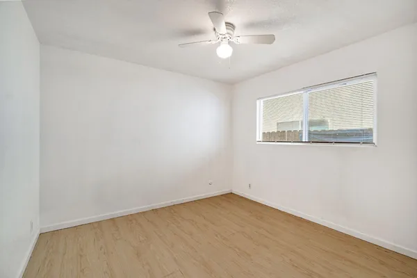 an empty room with a window