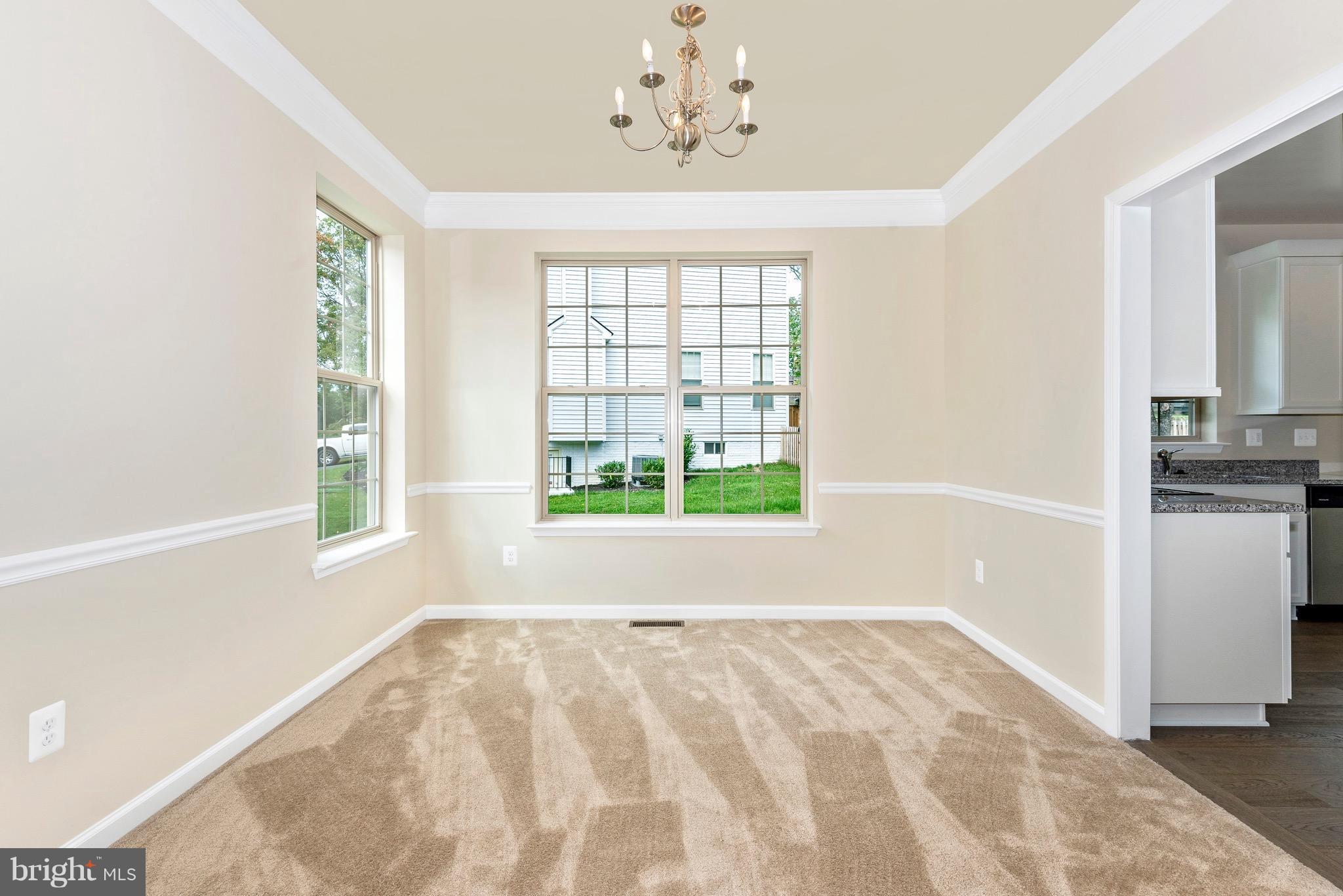 Dining Room w/included Double Crown and Chair Rail