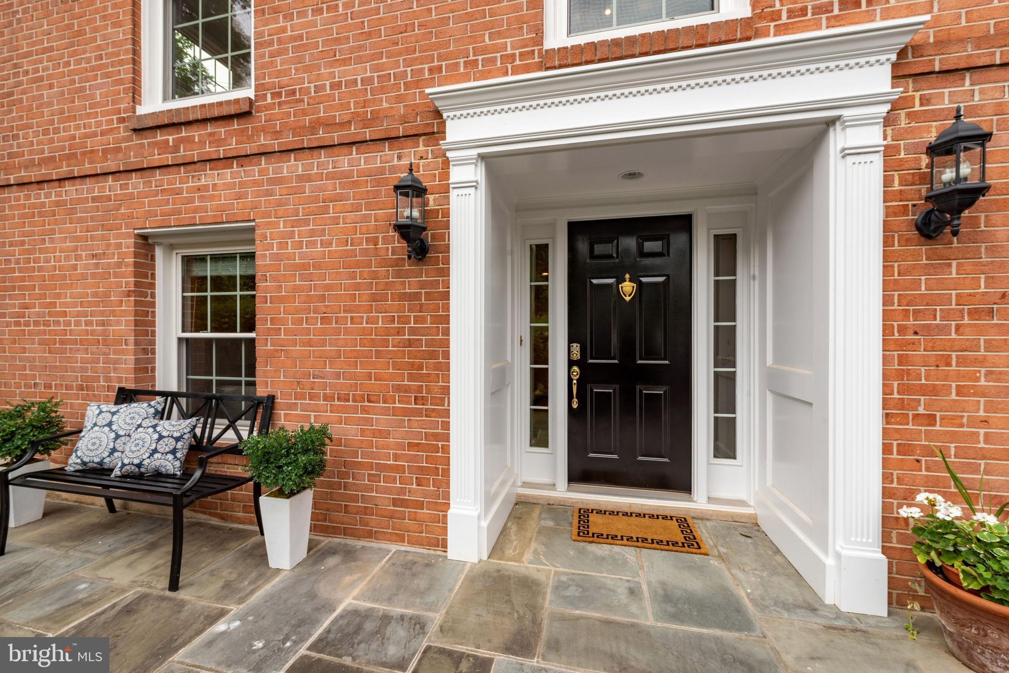 a view of a entryway door front of house