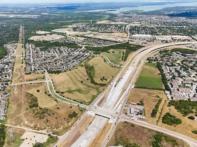 an aerial view of a city