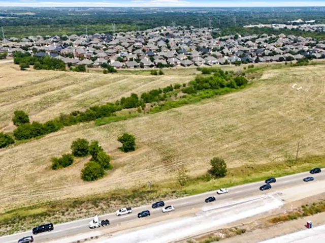 an aerial view of a city