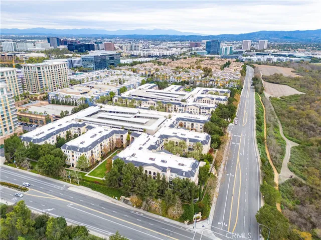 a view of a city with tall buildings