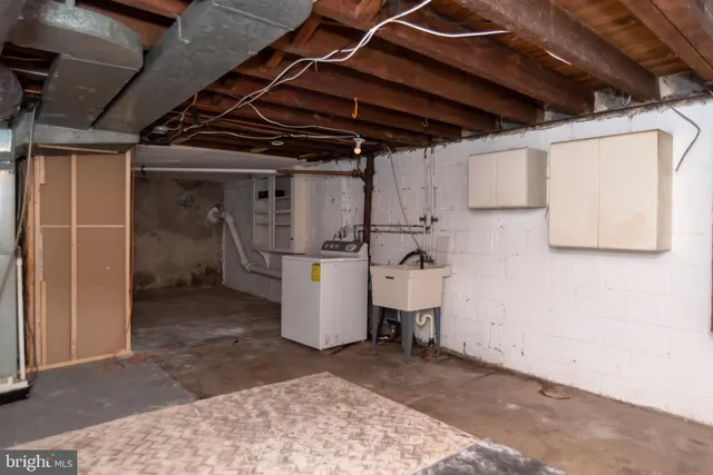 a view of storage and utility room