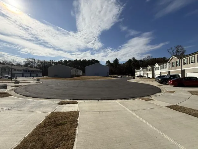 a view of road with card