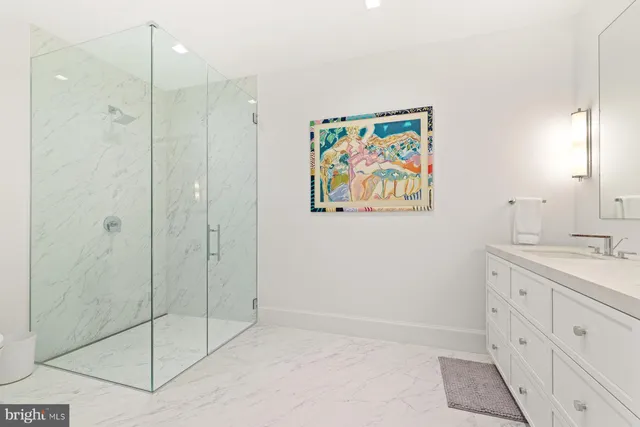 a view of a lake with a city