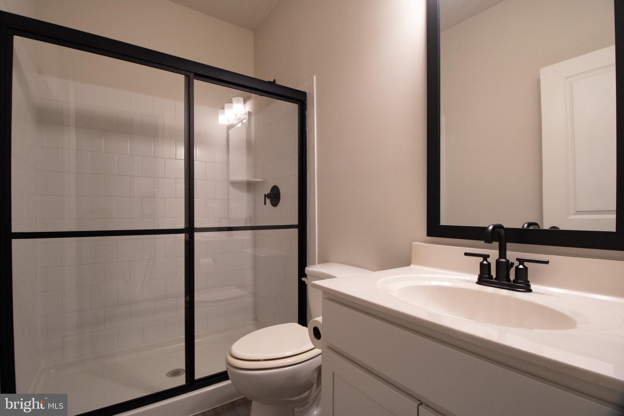 154 Diving Scaup Road Hedgesville, WV 25427 - Photo 28 of 57 a bathroom with a sink mirror toilet and shower