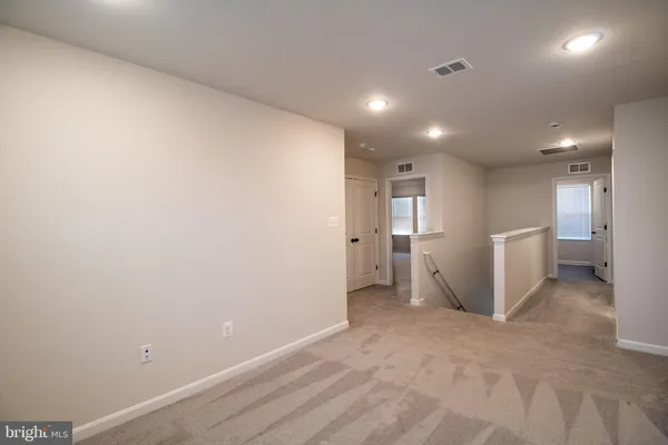 an empty room with closet