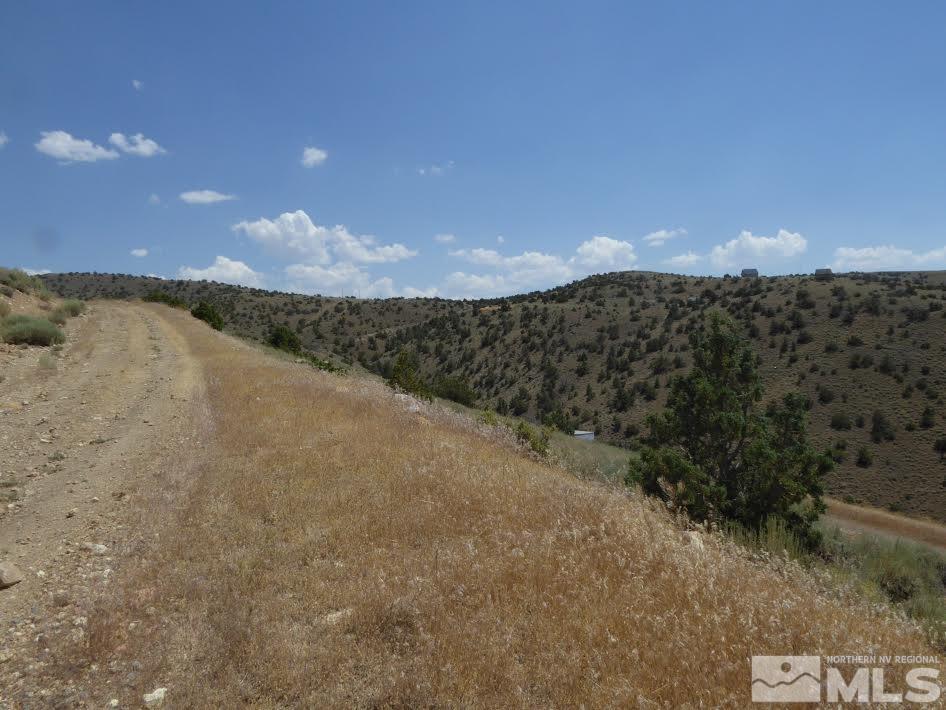 130 Curnow Canyon Road Reno, NV 89510 - Photo 3 of 21 a view of a dry yard with mountains in the background