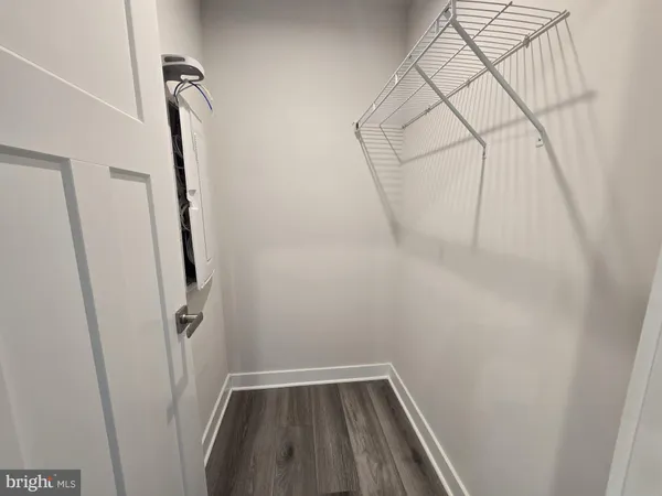 a view of a room with door