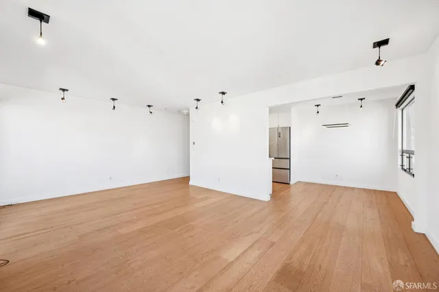 a view of a closet with storage