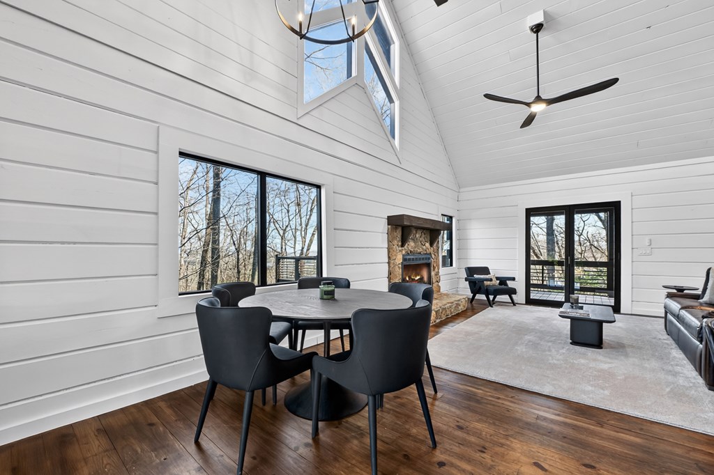427 Green Ridge Road Blue Ridge, GA 30513 - Photo 18 of 53 a view of a dining room with furniture window and wooden floor