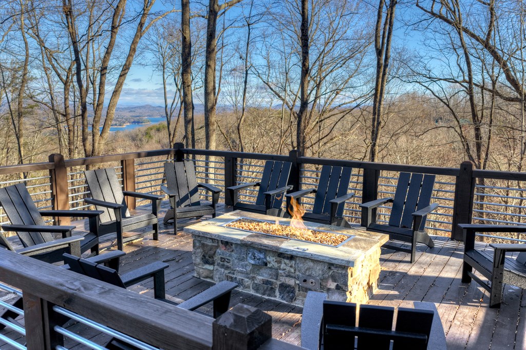 427 Green Ridge Road Blue Ridge, GA 30513 - Photo 25 of 53 a view of a patio with iron fence