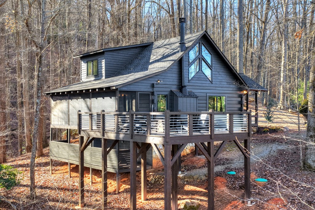 427 Green Ridge Road Blue Ridge, GA 30513 - Photo 33 of 53 a view of house with outside seating area