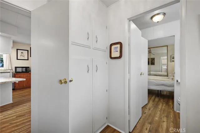 a view of a bathroom from the hallway