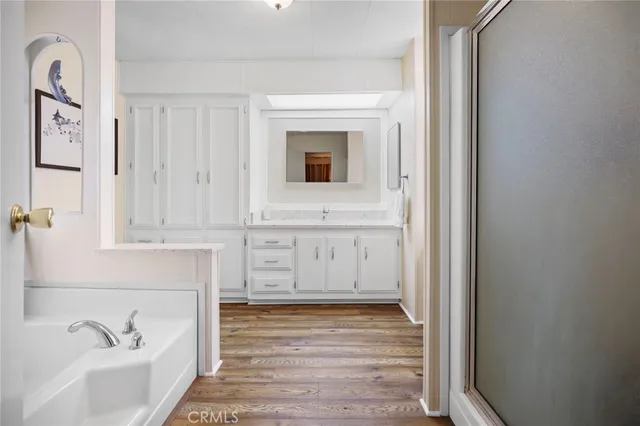 a bathroom with a sink and a bathtub