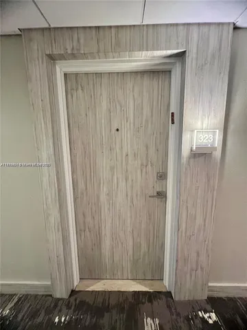 a view of a door