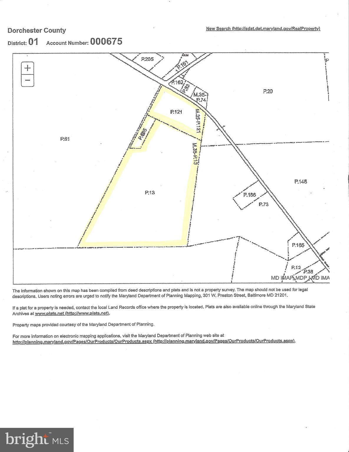 5807 Sharptown Road Rhodesdale, MD 21659 - Photo 3 of 7 Tax map of 3 parcels