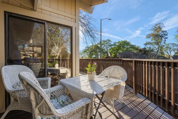 a view of balcony and patio