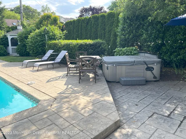 a view of a patio with a patio