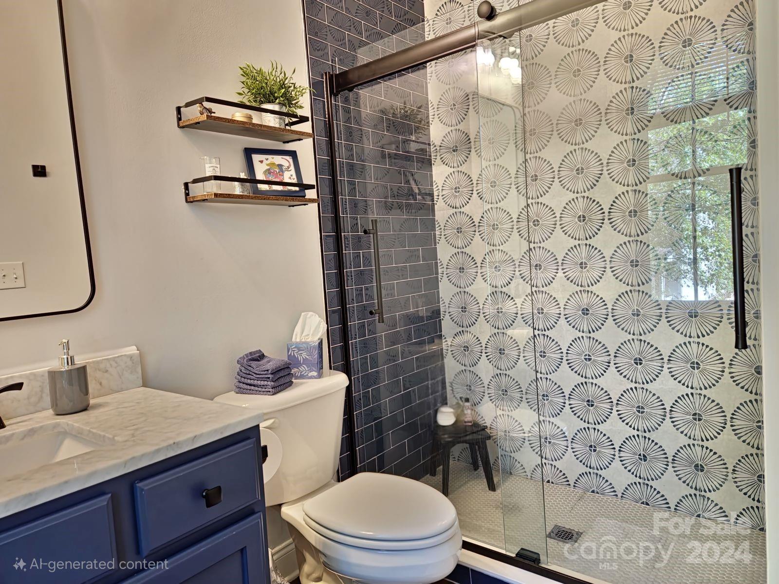 2607 Nations Commons Street Fort Mill, SC 29708 - Photo 16 of 40 a bathroom with a granite countertop sink toilet and shower