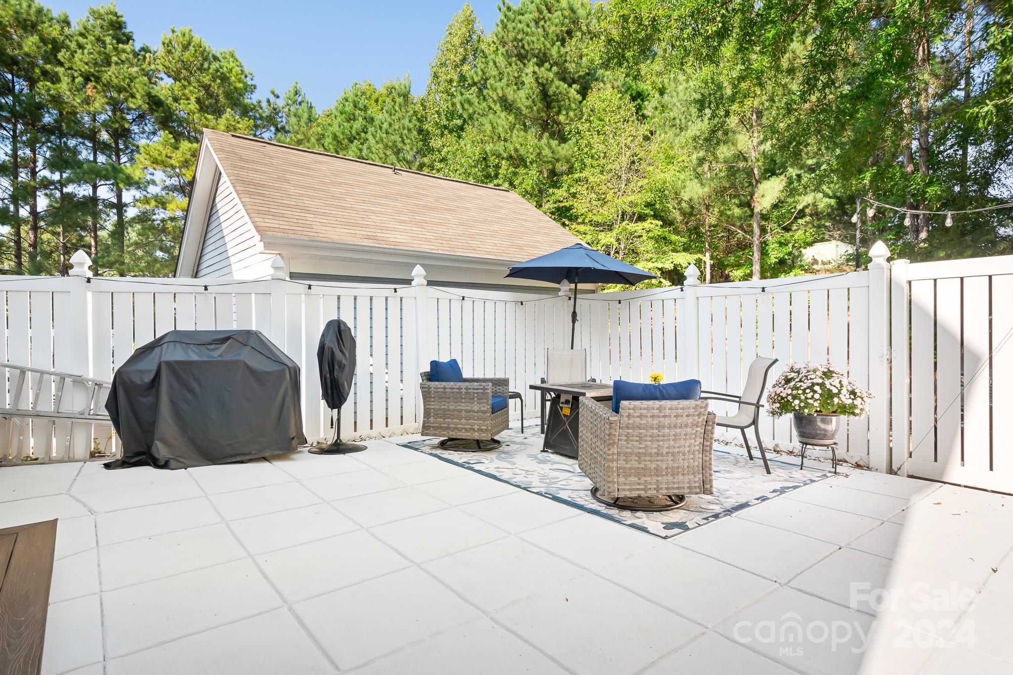 2607 Nations Commons Street Fort Mill, SC 29708 - Photo 22 of 40 a view of backyard with outdoor seating and trees