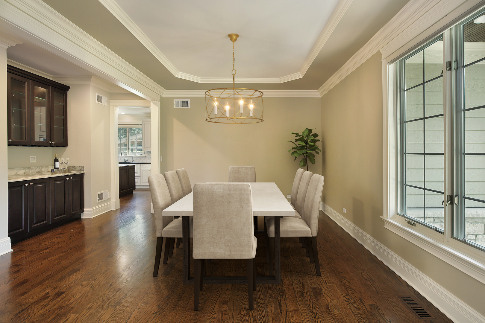 2215 Pinehurst Drive Glenview, IL 60025 - Photo 3 of 31 a view of a dining room with furniture window and wooden floor