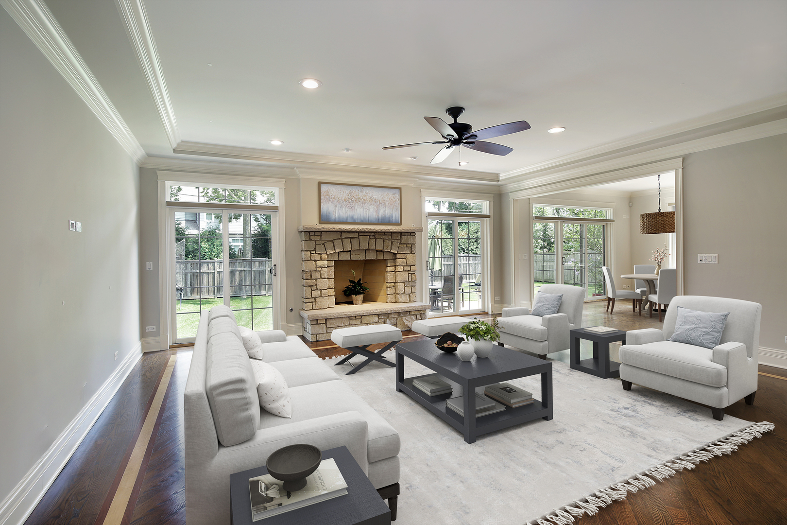 2215 Pinehurst Drive Glenview, IL 60025 - Photo 8 of 31 a living room with furniture and large windows