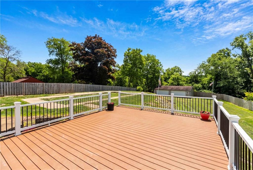 471 Beech Road Pittsburgh, PA 15239 - Photo 30 of 38 Beautiful large deck that overlooks the fenced in yard!