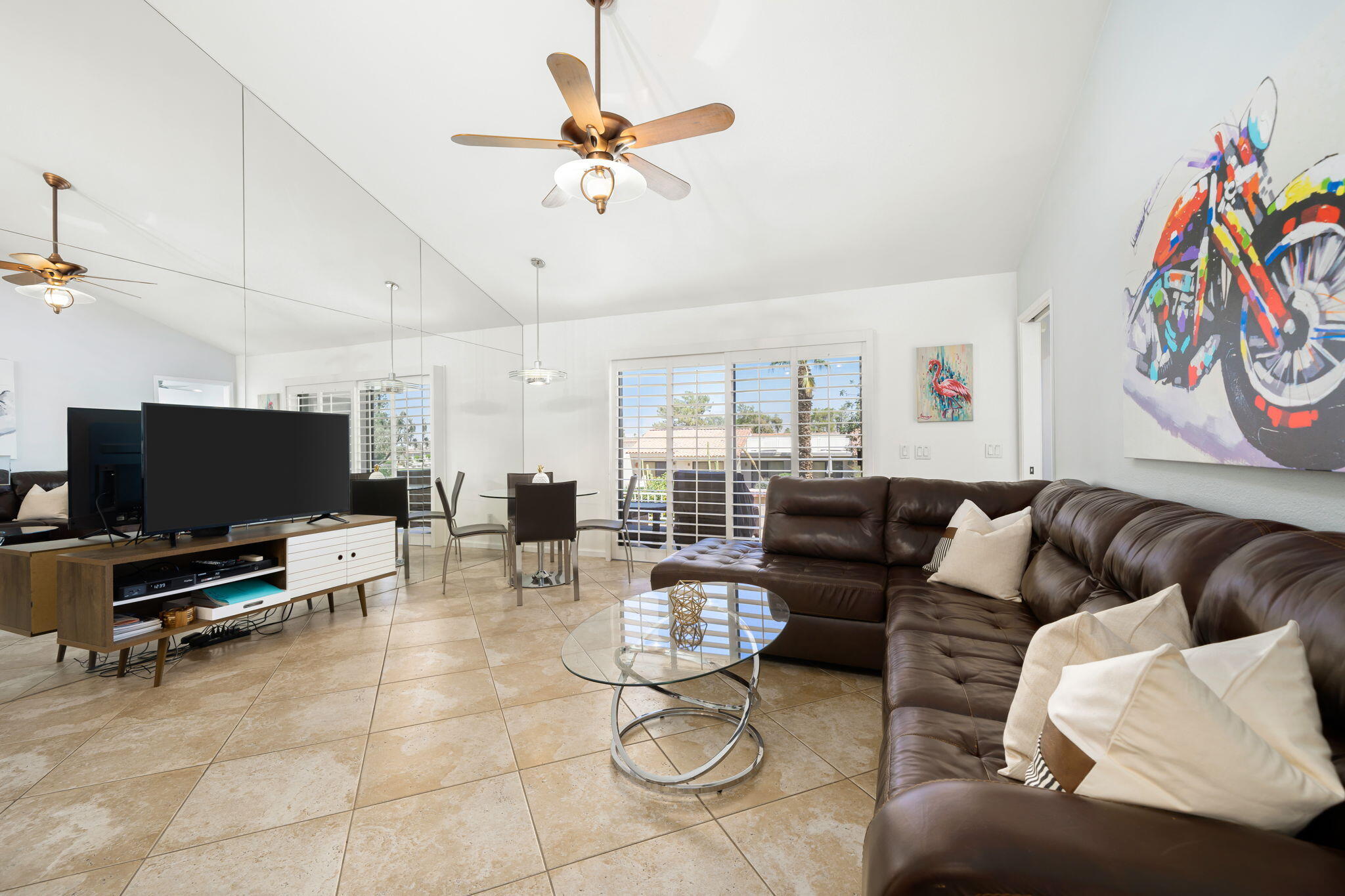 40960 La Costa Circle West Palm Desert, CA 92211 - Photo 15 of 45 a living room with furniture and a flat screen tv
