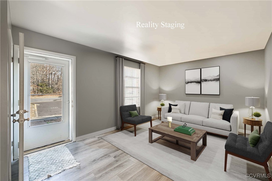 1801 Beaver Road Highland Springs, VA 23075 - Photo 10 of 28 Living room featuring light hardwood / wood-style