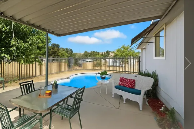 a outdoor space with furniture